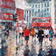 London Commuters Painting