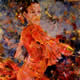 Flamenco Dancer In Orange