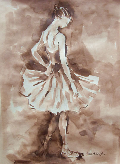 The Pose 2 - Gallery of Dancing Paintings by Woking Surrey Artist Sera Knight
