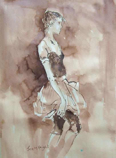 The Pose 5 - Gallery of Dancing Paintings by Woking Surrey Artist Sera Knight
