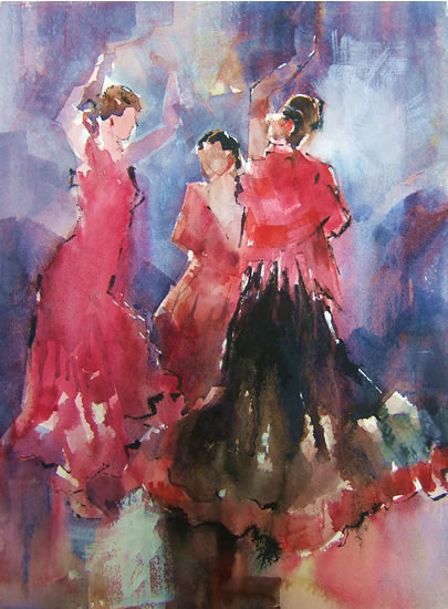  Dancer 64 - Gallery of Dancing Paintings by Woking Surrey Artist Sera Knight
