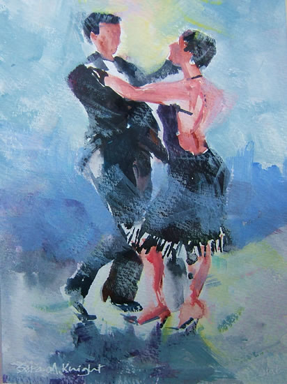 Ballroom Dancers 61 - Gallery of Dancing Paintings by Woking Surrey Artist Sera Knight