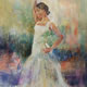 White Flamenco - Ballet & Dance Gallery of Art - Paintings by Surrey Artist Sera Knight - Horsell, Woking Surrey England