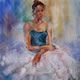 Ballerina resting - Gallery of Dance Paintings by Woking Surrey Artist Sera Knight