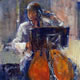 Woking Art Gallery - Orchestra - Classical Music - Painting by Horsell Woking Surrey Artist Sera Knight