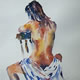 Woking Art Gallery - Nude Girl - Painting by Horsell Woking Surrey Artist Sera Knight