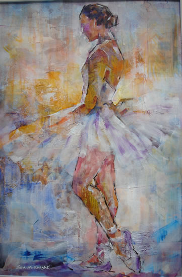 Stage Lights 1 - Ballet Dancer - Ballet & Dance Gallery of Art - Paintings by Artist Sera Knight Horsell Woking Surrey UK