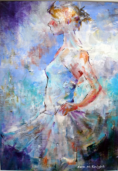 I Am Ready - Ballet Dancer Ready to Peform - Ballet & dance Collection of Art by Surrey Artist Sera Knight - Horsell Woking Surrey England